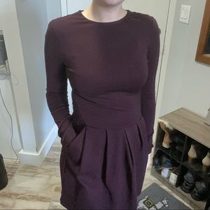 Aritzia Wilfred Maroon Dress Size 6 WITH POCKETS